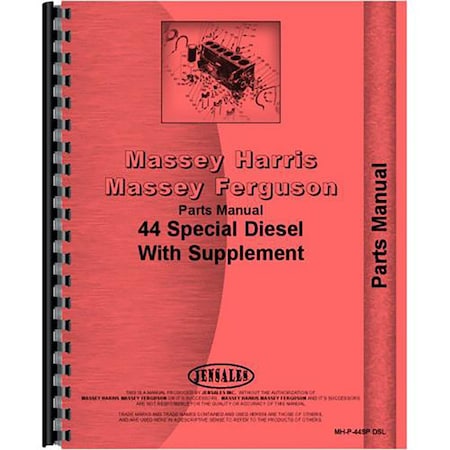 Aftermarket Parts Manual Fits Massey Harris 44 w Hydraulic RAP78853